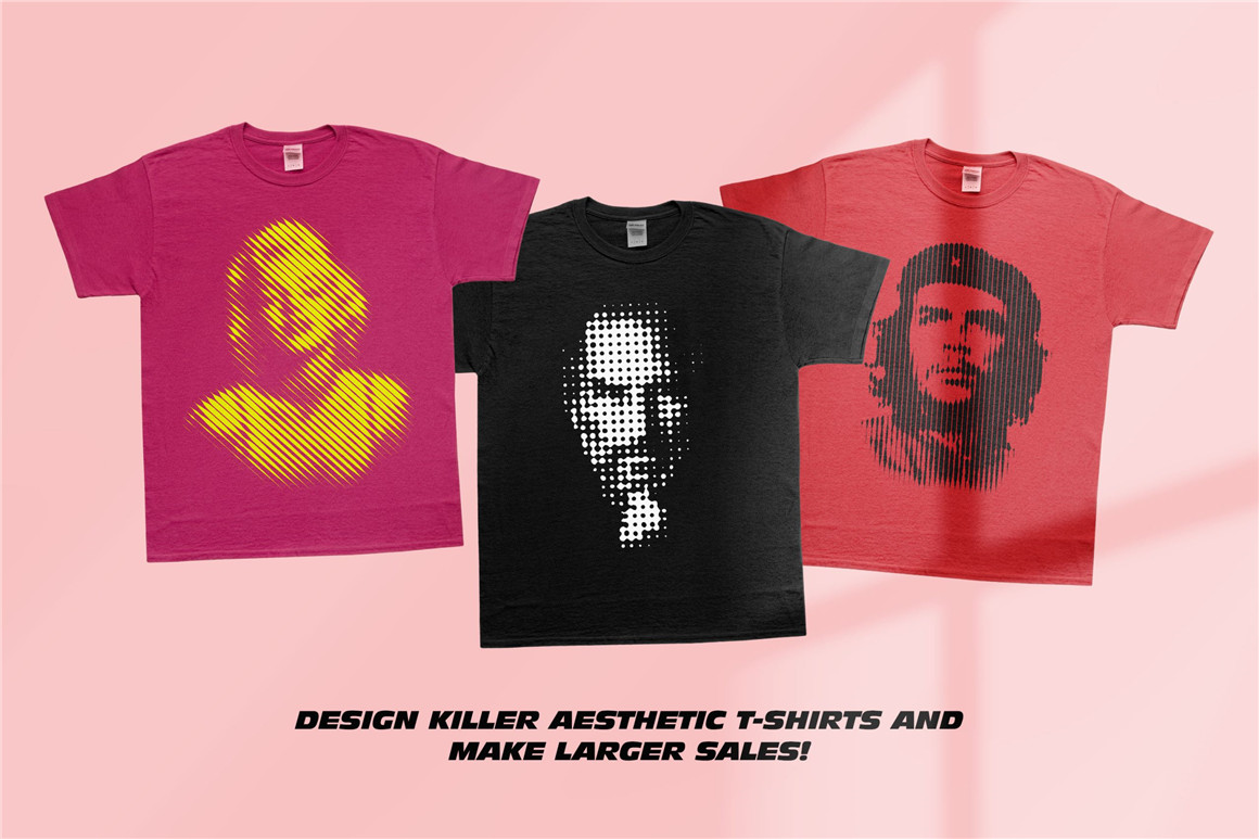 潮流复古黑白半调扭曲像素波点条纹矩阵特效PS动作预设 Halftone Machine Action 插件预设 第5张-素材湾丨精选海外优质设计素材资源 潮流复古黑白半调扭曲像素波点条纹矩阵特效PS动作预设 Halftone Machine Action 插件预设 sucaiwan.com