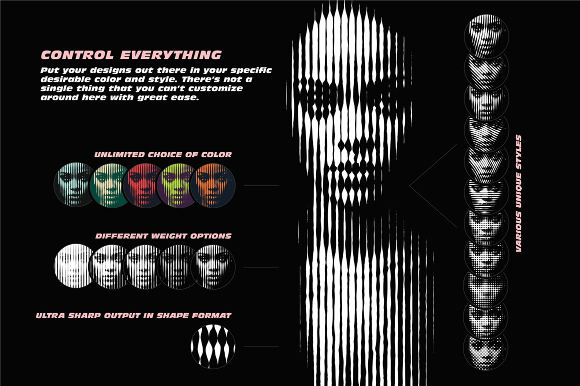 潮流复古黑白半调扭曲像素波点条纹矩阵特效PS动作预设 Halftone Machine Action 插件预设 第11张-素材湾丨精选海外优质设计素材资源 潮流复古黑白半调扭曲像素波点条纹矩阵特效PS动作预设 Halftone Machine Action 插件预设 sucaiwan.com