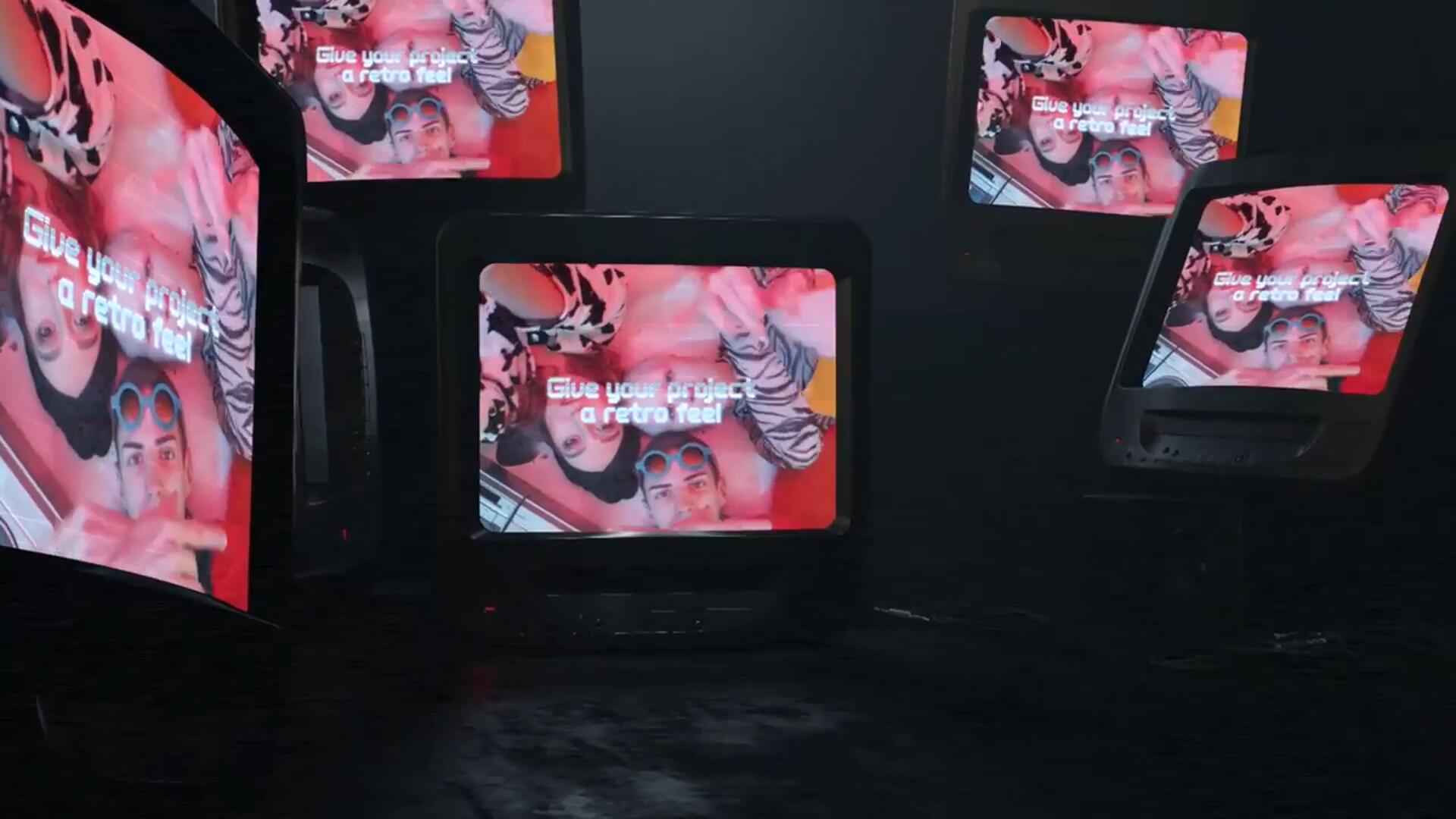 FCPX插件：复古老式旧电视CRT电影3D效果采访纪录片科普/历史节目LOGO展示开场 , sucaiwan.com