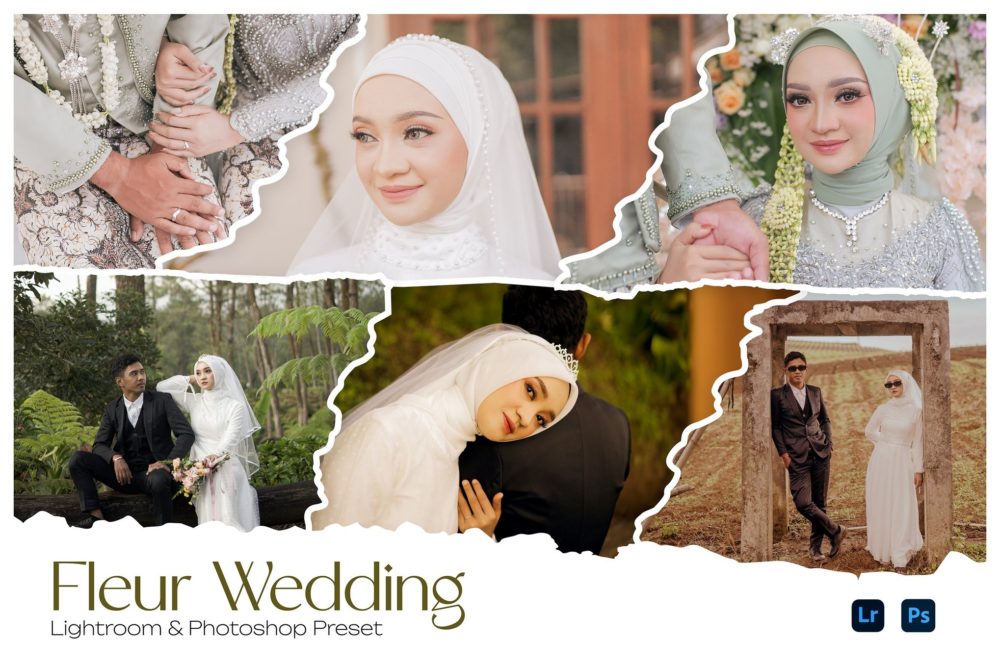 波西米亚风电影皮肤润饰婚礼照片调色Lightroom预 Fleur Wedding Lightroom Presets 插件预设 sucaiwan.com