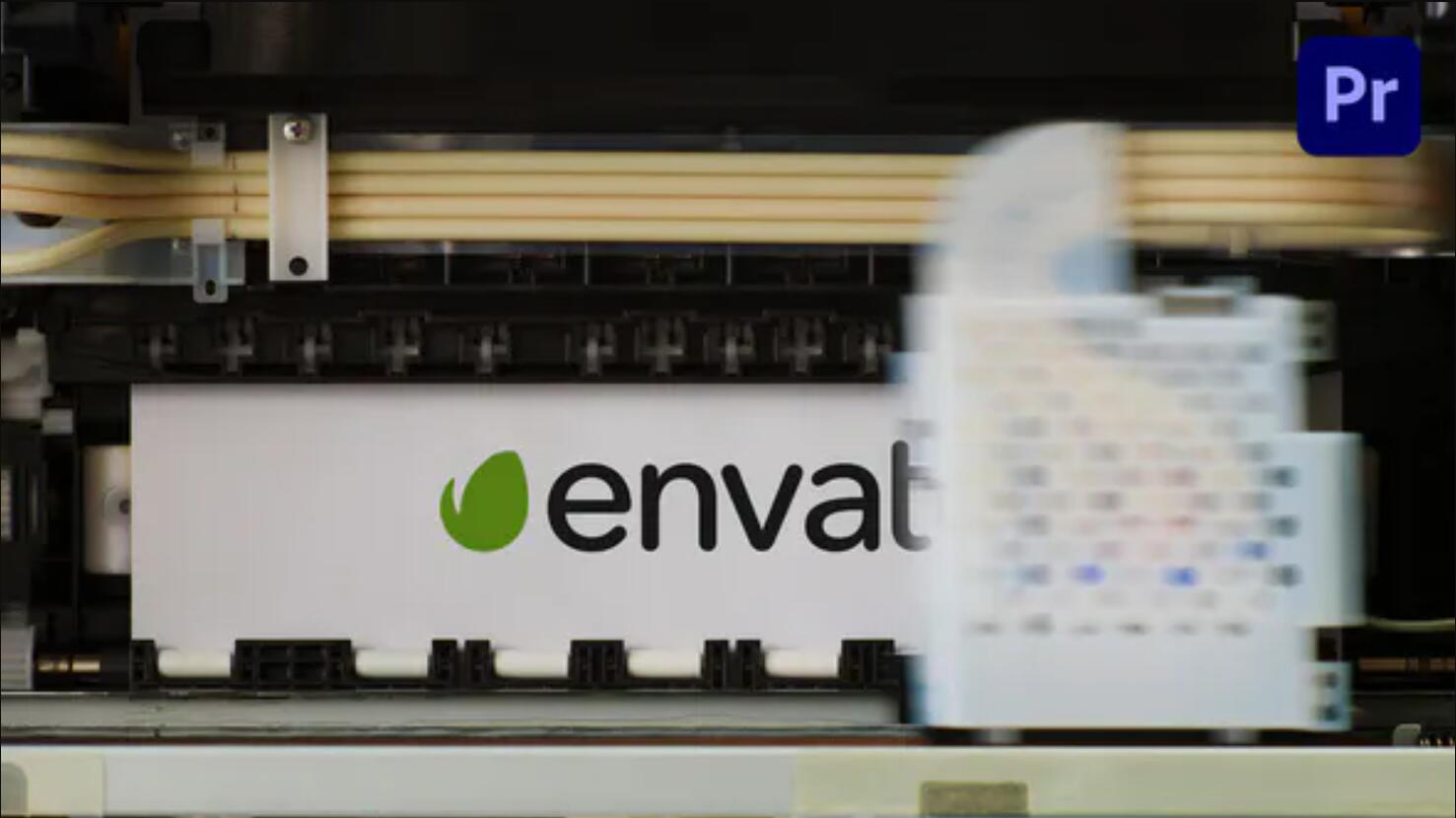 AE/PR模板：复古打印印刷效果LOGO展示 , sucaiwan.com