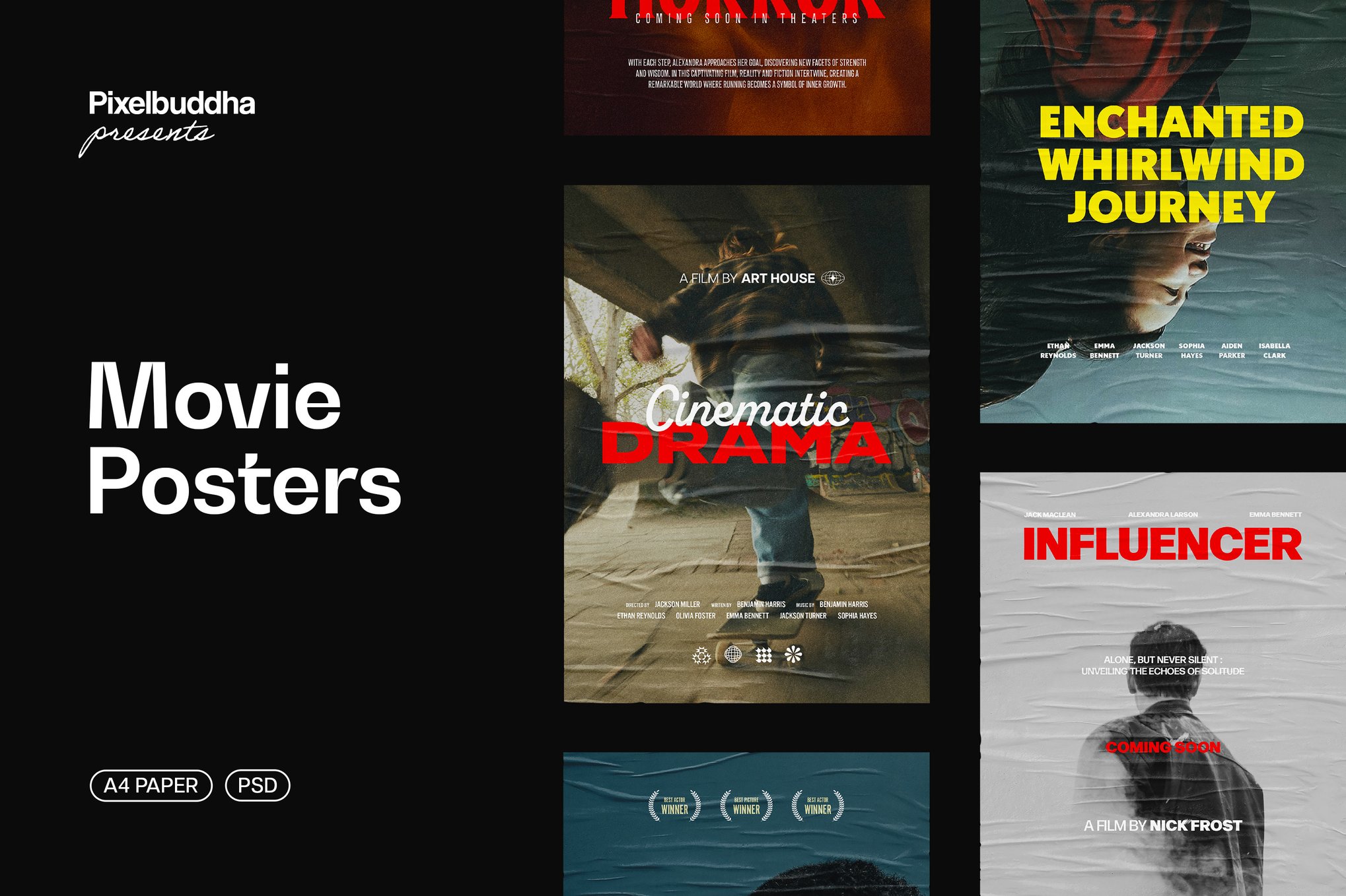 经典现代极简电影大片纪录片海报封面排版设计PSD分层源文件模板套装 Movie Poster Templates , 第1张-素材湾丨精选海外优质设计素材资源 经典现代极简电影大片纪录片海报封面排版设计PSD分层源文件模板套装 Movie Poster Templates , sucaiwan.com