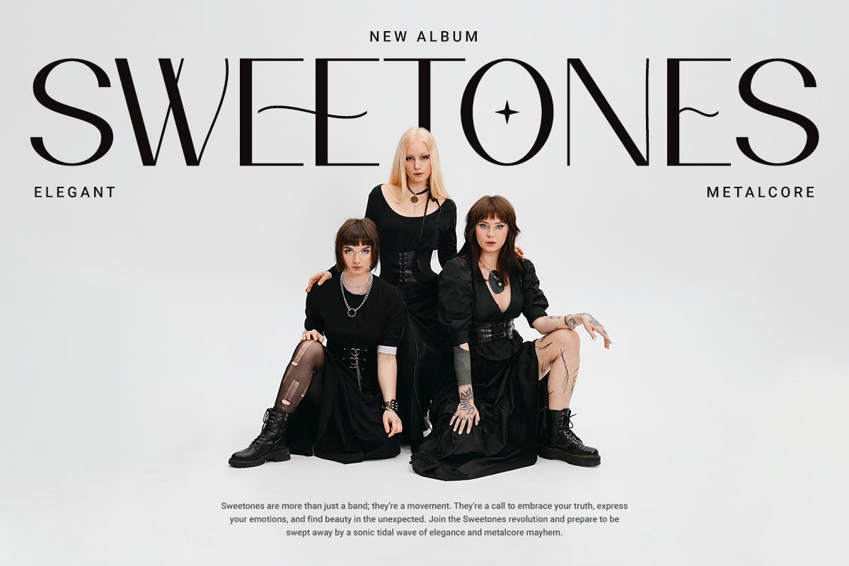 现代时尚杂志广告徽标设计无衬线英文字体安装包 Vloreea 设计素材 sucaiwan.com