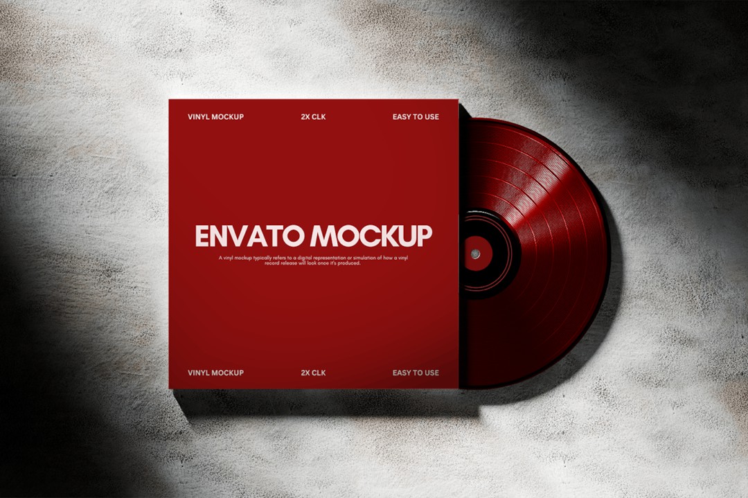 工业风混凝土背景黑胶唱片包装袋包装盒设计展示效果图ps贴图样机模板 Vinyl Mockup 样机素材 第2张-素材湾丨精选海外优质设计素材资源 工业风混凝土背景黑胶唱片包装袋包装盒设计展示效果图ps贴图样机模板 Vinyl Mockup 样机素材 sucaiwan.com