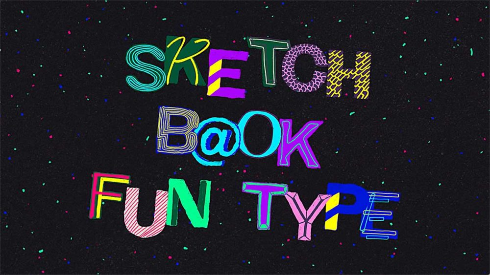 AE模板 卡通有趣色彩丰富涂鸦风格字母数字符号动画背景视频素材 Sketchbook Fun Type 影视音频 sucaiwan.com