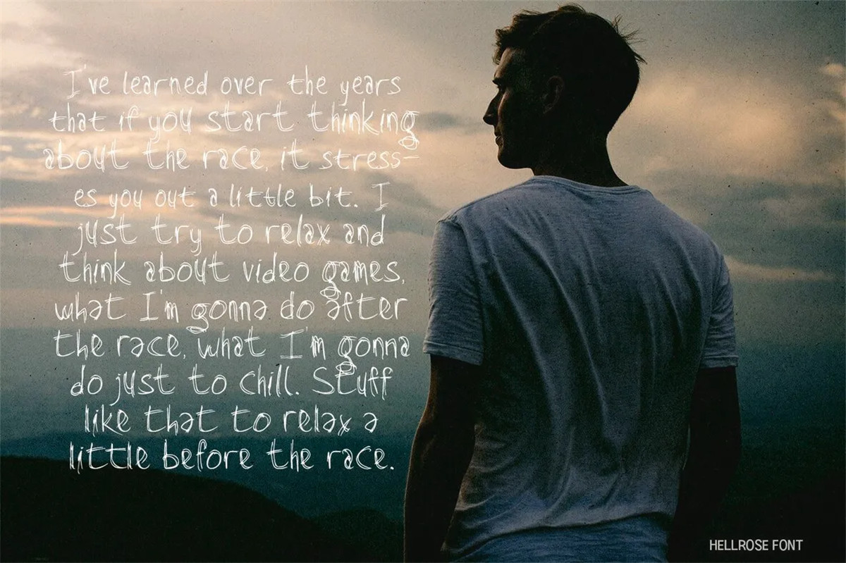 英文字体：复古仿旧涂鸦手绘线条笔触感海报标题排版字体包 Hellrose , sucaiwan.com