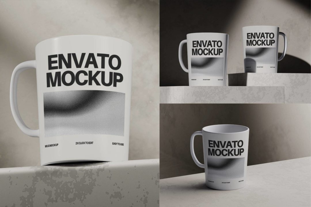 混凝土背景马克杯陶瓷水杯vi标志logo贴图ps展示样机模板 Mug Mockup | Concrete , 第1张-素材湾丨精选海外优质设计素材资源 混凝土背景马克杯陶瓷水杯vi标志logo贴图ps展示样机模板 Mug Mockup | Concrete , sucaiwan.com