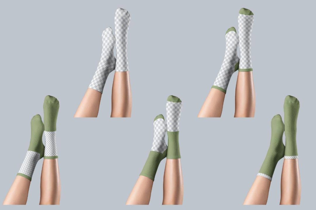 10款逼真女士高筒袜长袜袜子印花图案logo设计展示效果图ps贴图样机模板 10 Mockups High Socks on the Woman Legs vol.02 样机素材 第5张-素材湾丨精选海外优质设计素材资源 10款逼真女士高筒袜长袜袜子印花图案logo设计展示效果图ps贴图样机模板 10 Mockups High Socks on the Woman Legs vol.02 样机素材 sucaiwan.com