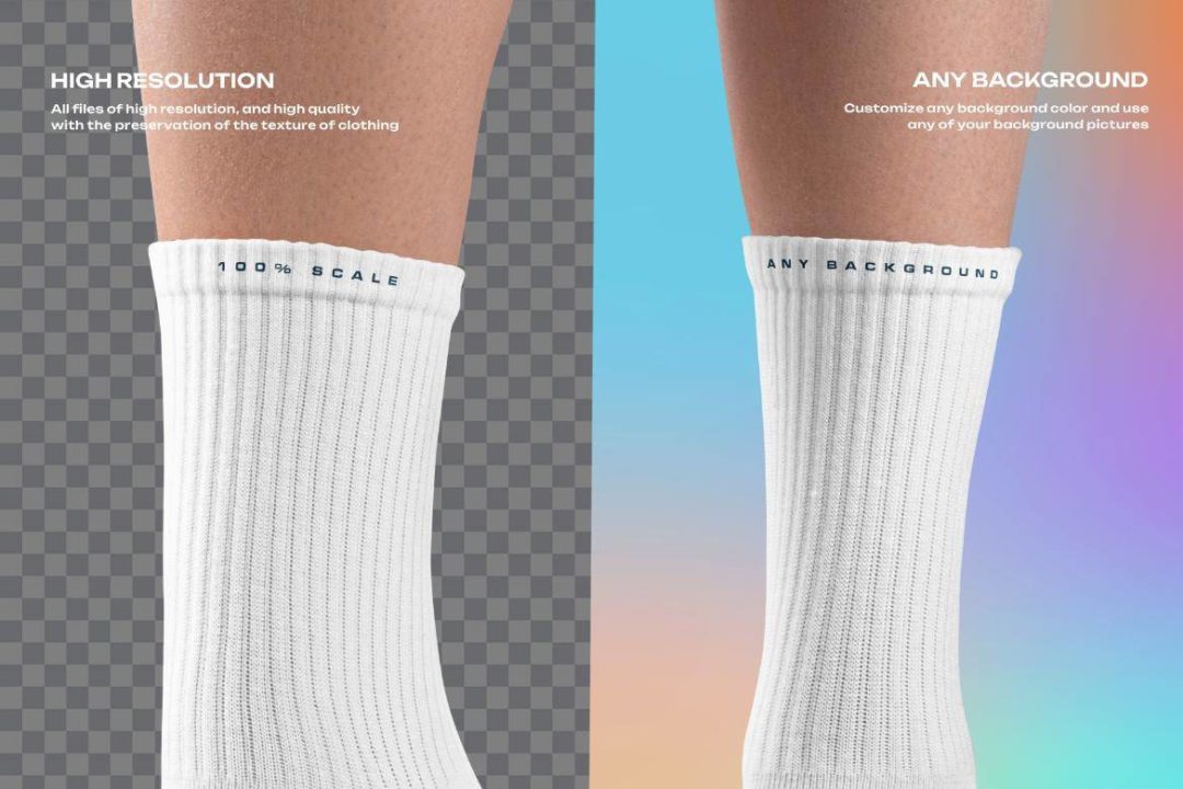 10款逼真女士高筒袜长袜袜子印花图案logo设计展示效果图ps贴图样机模板 10 Mockups High Socks on the Woman Legs vol.02 样机素材 第6张-素材湾丨精选海外优质设计素材资源 10款逼真女士高筒袜长袜袜子印花图案logo设计展示效果图ps贴图样机模板 10 Mockups High Socks on the Woman Legs vol.02 样机素材 sucaiwan.com