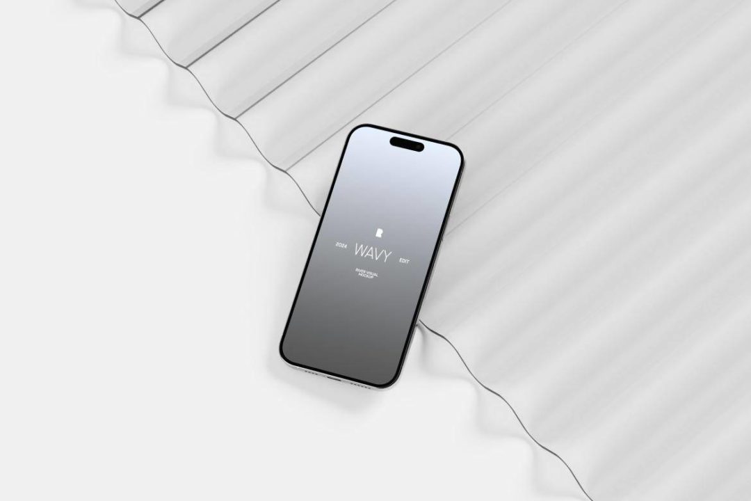 高级苹果iPhone 15 Pro屏幕演示效果图PS贴图样机模板设计素材 iPhone 15 Pro – Wavy Glass , 第2张-素材湾丨精选海外优质设计素材资源 高级苹果iPhone 15 Pro屏幕演示效果图PS贴图样机模板设计素材 iPhone 15 Pro – Wavy Glass , sucaiwan.com