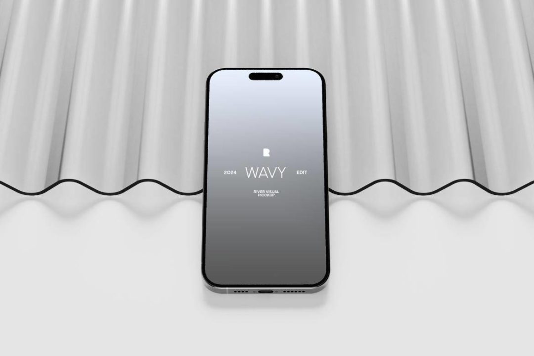 高级苹果iPhone 15 Pro屏幕演示效果图PS贴图样机模板设计素材 iPhone 15 Pro – Wavy Glass , 第4张-素材湾丨精选海外优质设计素材资源 高级苹果iPhone 15 Pro屏幕演示效果图PS贴图样机模板设计素材 iPhone 15 Pro – Wavy Glass , sucaiwan.com