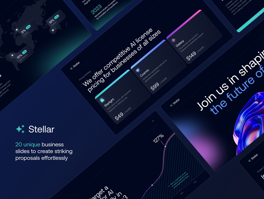 20页高级企业介绍项目提案策划书演示文稿图文排版设计ppt/fig/key/sketch/xd格式素材 Business Presentation Template — Stellar 幻灯图表 第2张-素材湾丨精选海外优质设计素材资源 20页高级企业介绍项目提案策划书演示文稿图文排版设计ppt/fig/key/sketch/xd格式素材 Business Presentation Template — Stellar 幻灯图表 sucaiwan.com