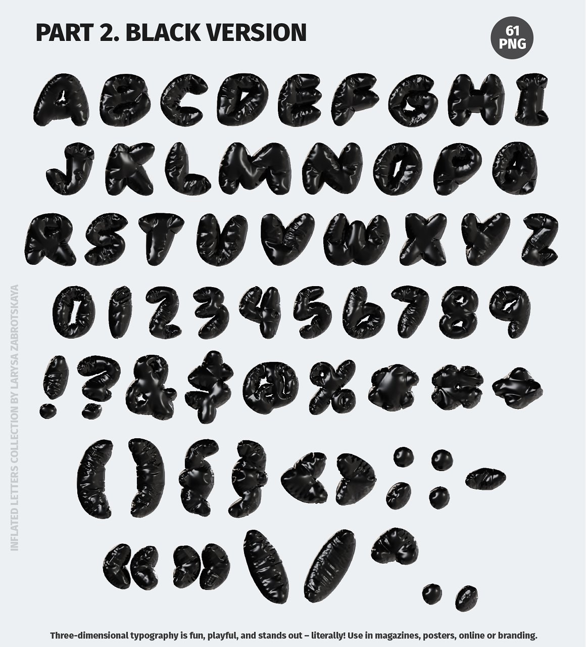 240+3D渲染Y2K气球膨胀真实质感金属镀铬英文字母PNG元素设计套装 3D Inflated Type – Letters Numbers 设计素材 第14张-素材湾丨精选海外优质设计素材资源 240+3D渲染Y2K气球膨胀真实质感金属镀铬英文字母PNG元素设计套装 3D Inflated Type – Letters Numbers 设计素材 sucaiwan.com