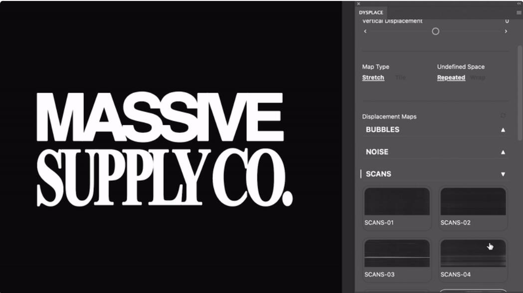 复古抽象艺术创意扭曲流体印刷置换特效PS插件 DYSPLACE – Displacement Photoshop Plugin 插件预设 sucaiwan.com