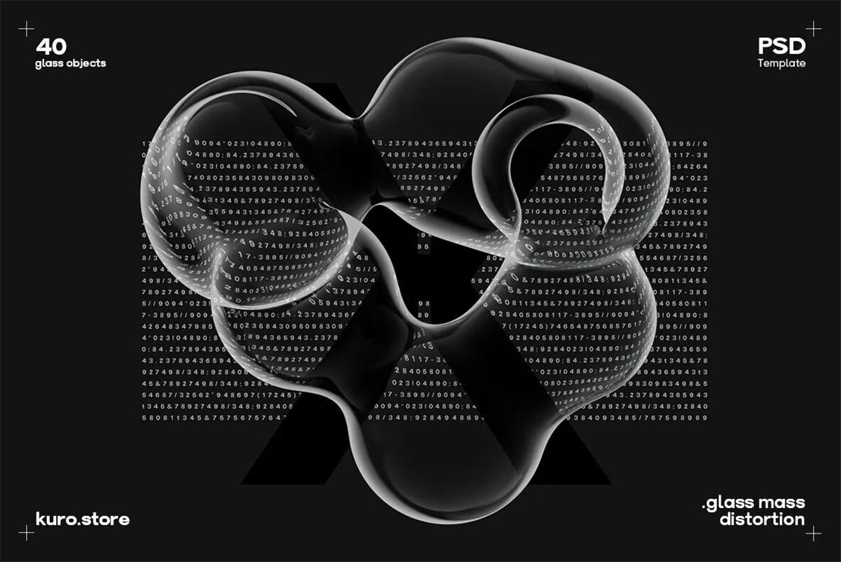 透明液体3D气泡流体玻璃扭曲变形文本标题置换特效PSD样机套装 Glass Mass Distortion Shapes , 第7张-素材湾丨精选海外优质设计素材资源 透明液体3D气泡流体玻璃扭曲变形文本标题置换特效PSD样机套装 Glass Mass Distortion Shapes , sucaiwan.com