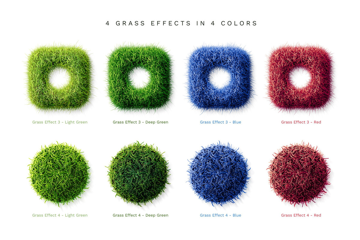 逼真趣味绿草创意3D立体毛茸茸草皮LOGO文字标题PS动作效果包 Grass Photoshop PSAction , 第6张-素材湾丨精选海外优质设计素材资源 逼真趣味绿草创意3D立体毛茸茸草皮LOGO文字标题PS动作效果包 Grass Photoshop PSAction , sucaiwan.com