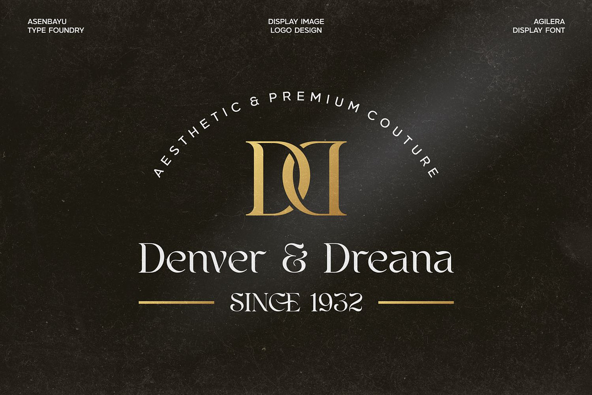 优雅新艺术风格包装标签海报品牌logo设计连字衬线英文字体下载 Agilera Font 设计素材 sucaiwan.com