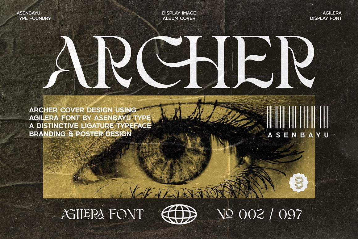 优雅新艺术风格包装标签海报品牌logo设计连字衬线英文字体下载 Agilera Font 设计素材 sucaiwan.com