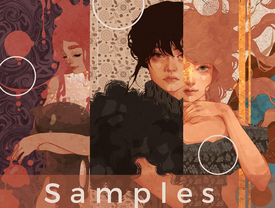 32款复古花卉几何图案艺术绘画效果procreate笔刷画笔素材 32 Pattern Brushes for Procreate 笔刷资源 sucaiwan.com