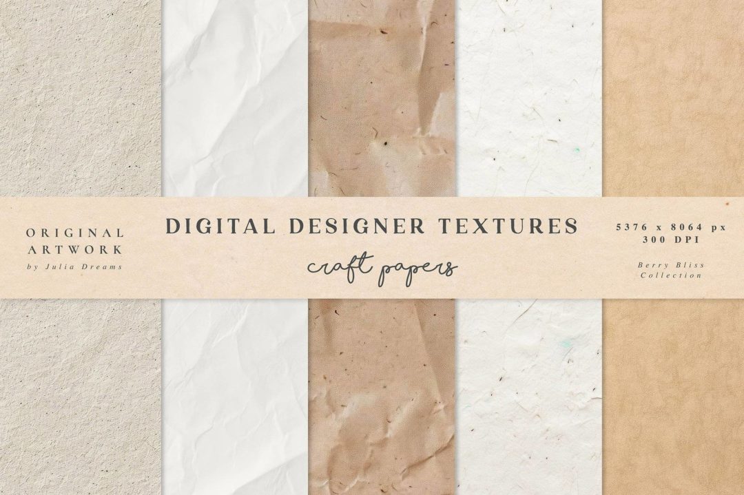 高清米色折痕水彩纸纹理背景图片设计素材 Craft Papers Digital Paper 图片素材 sucaiwan.com