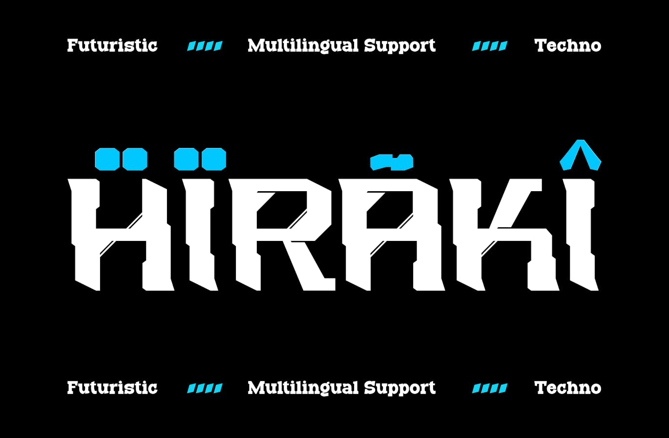 未来科幻赛博朋克海报封面标题设计装饰英文字体安装包 Hiraki – Modern Techno Font 设计素材 第4张-素材湾丨精选海外优质设计素材资源 未来科幻赛博朋克海报封面标题设计装饰英文字体安装包 Hiraki – Modern Techno Font 设计素材 sucaiwan.com