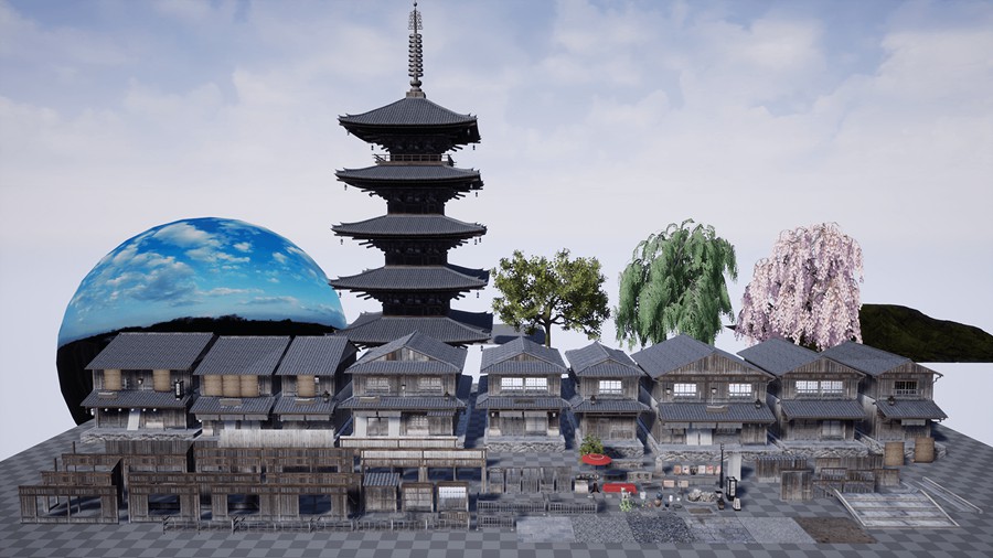 复古日本东京小巷街道房屋寺庙3d模型ue设计素材 Kyoto Alley v4.24-4.26 样机素材 第18张-素材湾丨精选海外优质设计素材资源 复古日本东京小巷街道房屋寺庙3d模型ue设计素材 Kyoto Alley v4.24-4.26 样机素材 sucaiwan.com