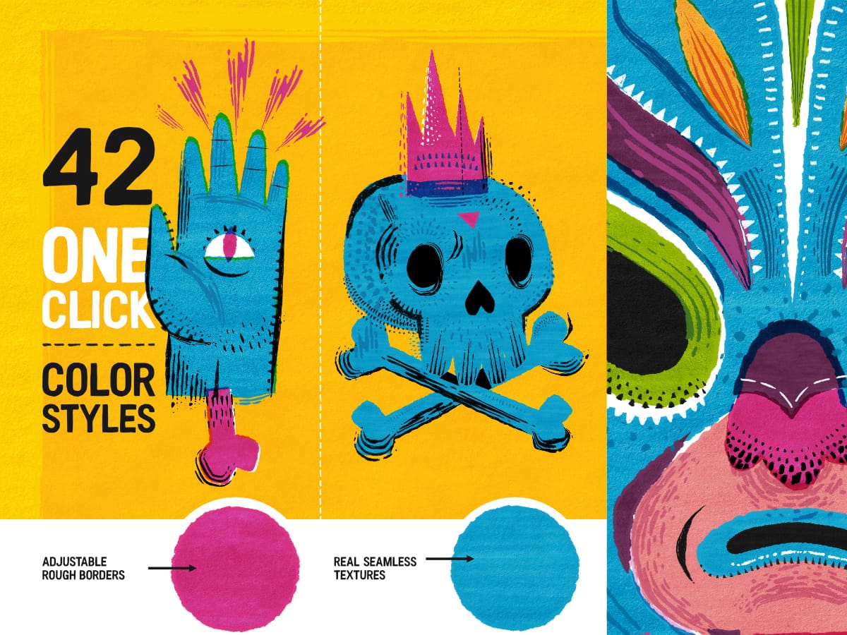 Frankentoon Studio有趣漫画点状线条艺术绘画纹理质感Affinity Designer笔刷画笔工具包 El Malo Illustration Kit for Affinity Designer 笔刷资源 第6张-素材湾丨精选海外优质设计素材资源 Frankentoon Studio有趣漫画点状线条艺术绘画纹理质感Affinity Designer笔刷画笔工具包 El Malo Illustration Kit for Affinity Designer 笔刷资源 sucaiwan.com