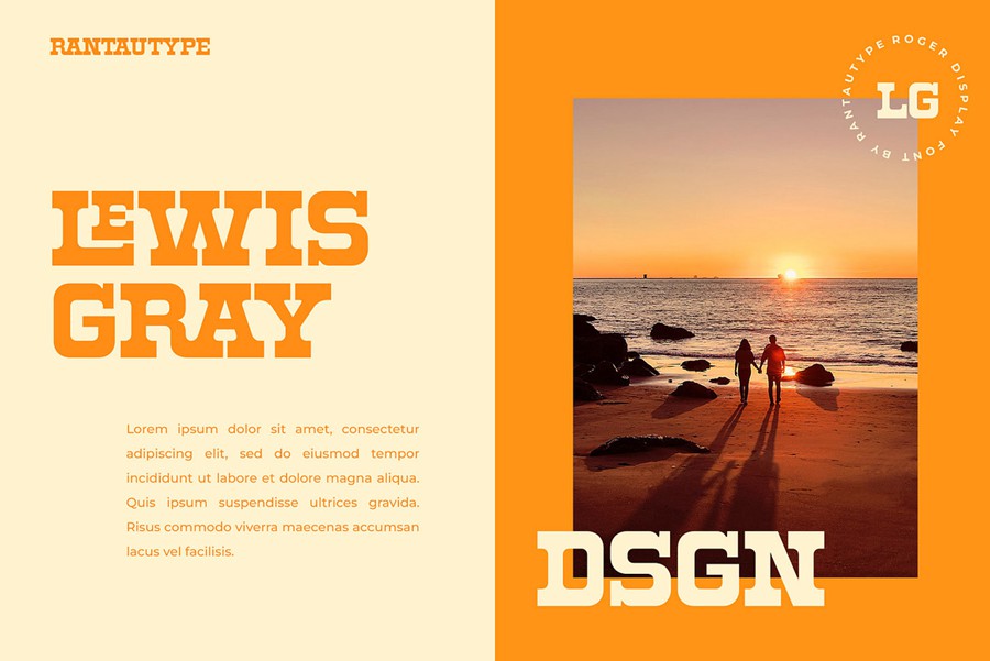 美式复古趣味杂志海报标题品牌logo设计几何风psai衬线英文字体安装包 Roger Display Western Font 设计素材 第10张-素材湾丨精选海外优质设计素材资源 美式复古趣味杂志海报标题品牌logo设计几何风psai衬线英文字体安装包 Roger Display Western Font 设计素材 sucaiwan.com