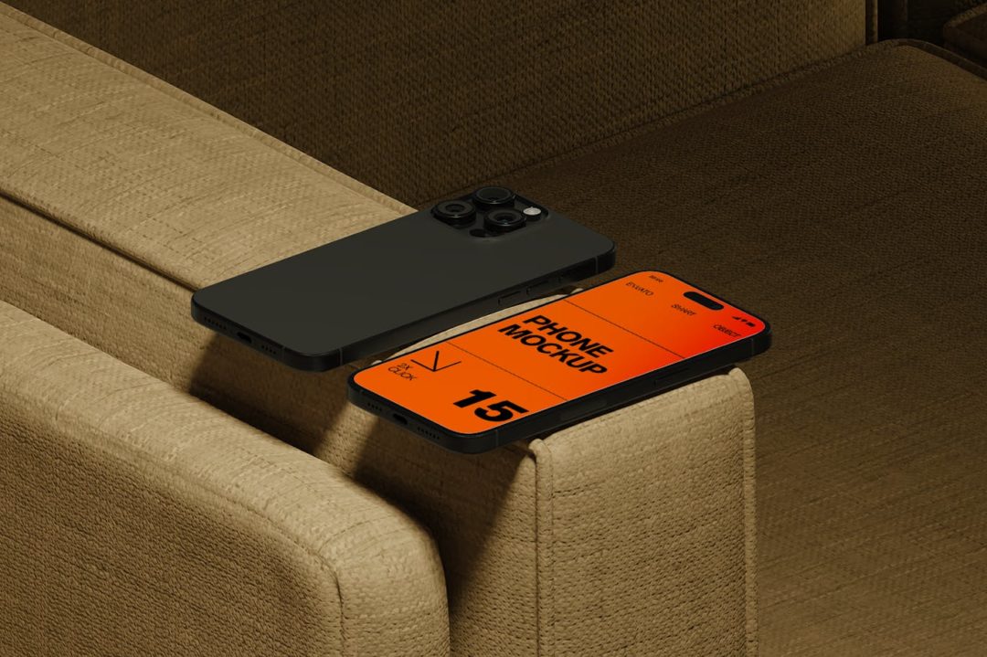 逼真苹果iphone 15 pro手机屏幕演示贴图ps展示样机模板素材 iPhone Mockup | Sofa 样机素材 第4张-素材湾丨精选海外优质设计素材资源 逼真苹果iphone 15 pro手机屏幕演示贴图ps展示样机模板素材 iPhone Mockup | Sofa 样机素材 sucaiwan.com