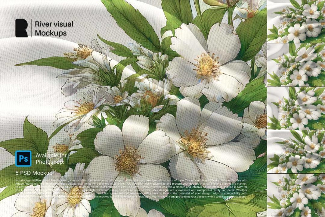 6款时尚褶皱纺织面料布料印花图案设计ps展示贴图样机模板素材 Fabric Mockup Basic 样机素材 第1张-素材湾丨精选海外优质设计素材资源 6款时尚褶皱纺织面料布料印花图案设计ps展示贴图样机模板素材 Fabric Mockup Basic 样机素材 sucaiwan.com