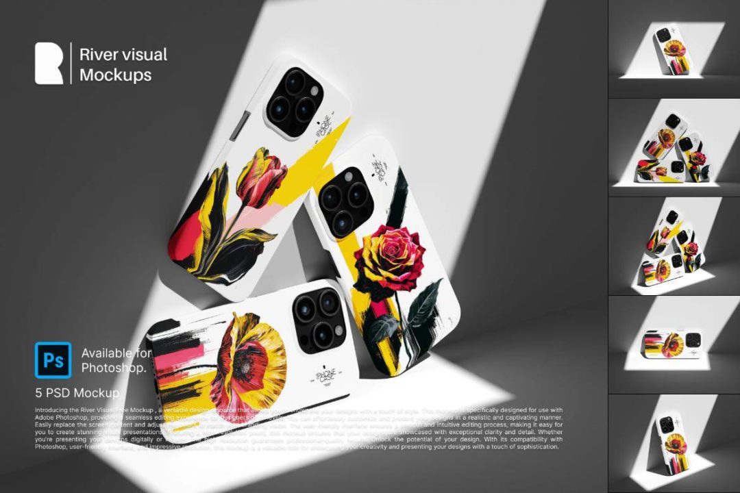 真实苹果iPhone 15 Pro手机壳保护壳设计ps展示贴图样机模板效果图素材 iPhone 15 Pro Case Mockup 样机素材 sucaiwan.com