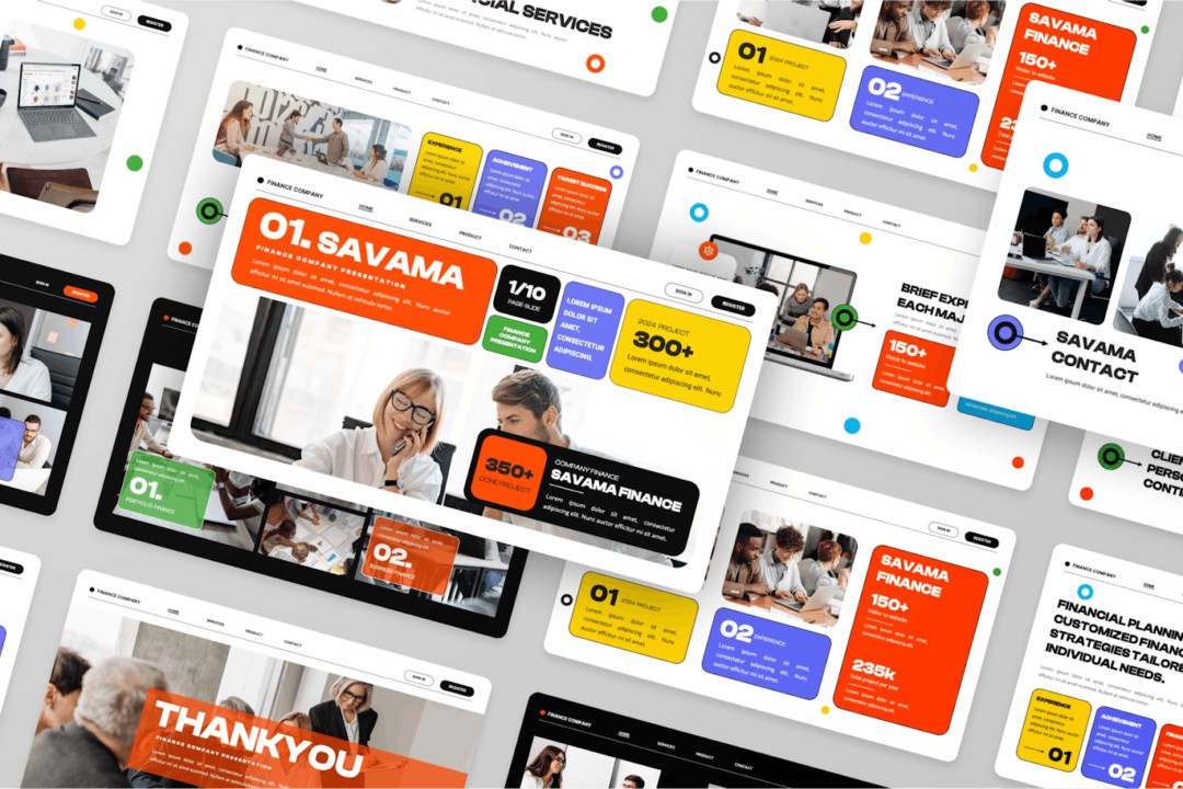创意金融企业营销策划提案简报设计模版 Savama – Finance Company Creative Keynote 幻灯图表 sucaiwan.com