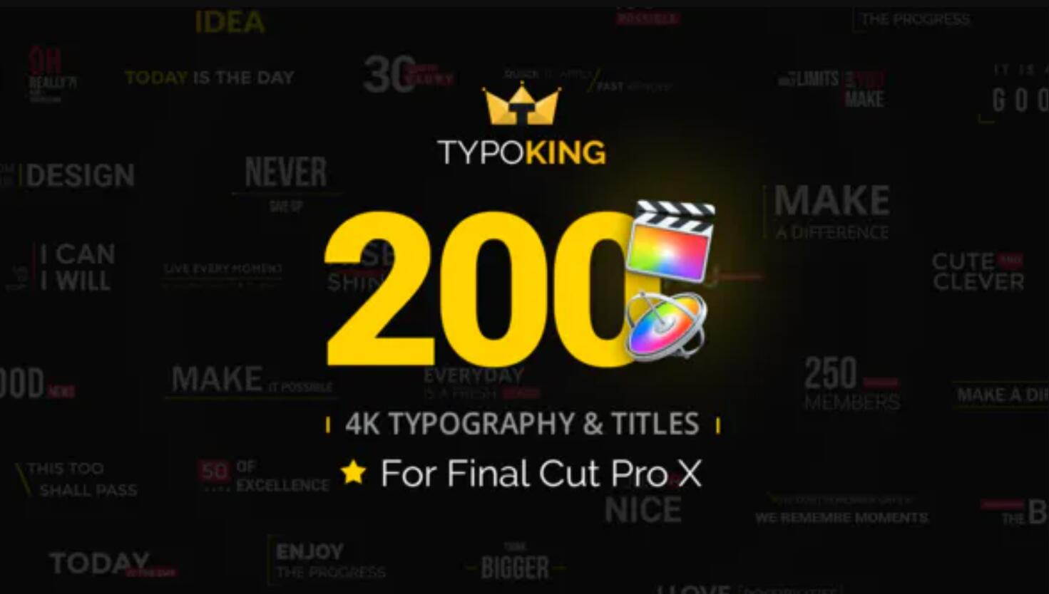 FCPX插件:200个简洁迷你商务文字标题排版字幕弹跳动画 TypoKing - Animated Titles for Final Cut Pro X , 第1张-素材湾丨精选海外优质设计素材资源 FCPX插件:200个简洁迷你商务文字标题排版字幕弹跳动画 TypoKing - Animated Titles for Final Cut Pro X , sucaiwan.com