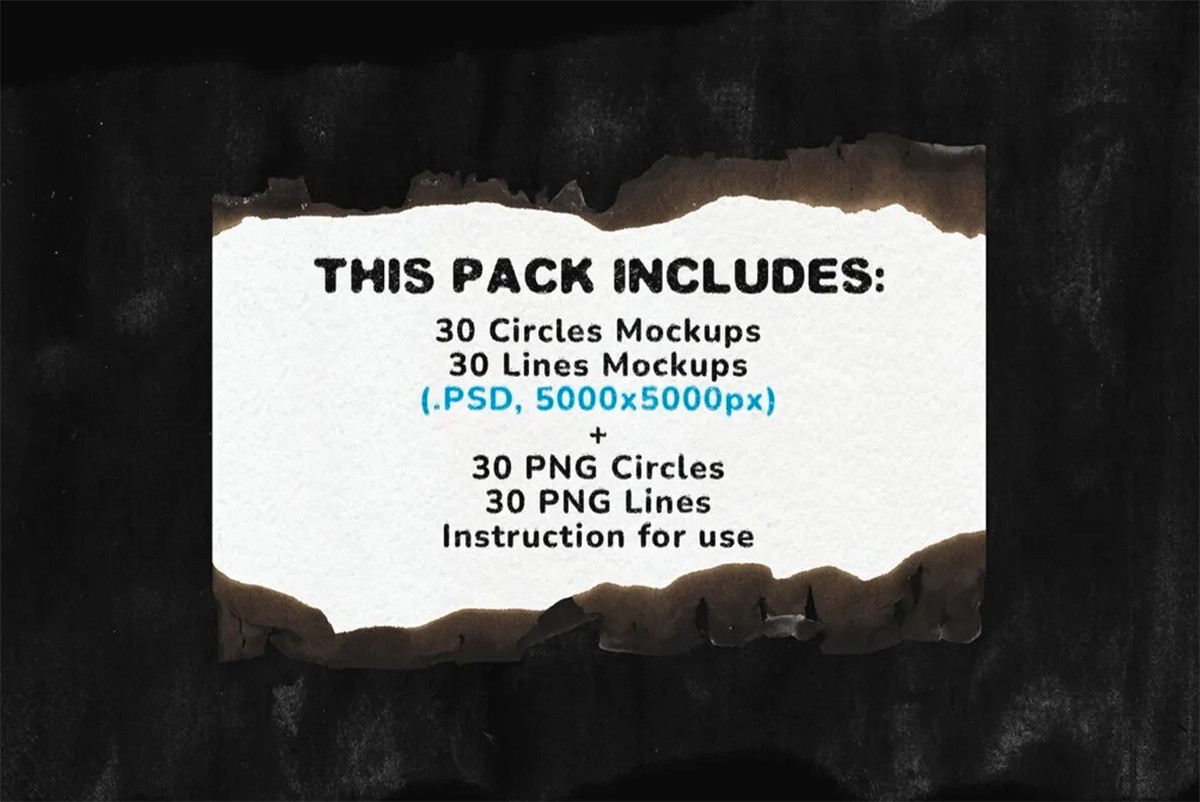 60款复古纸张燃烧做旧毛边圆形条形不规则背景肌理碎片PNG/PSD图片样机设计套装 Burned Paper Lines & Circles 图片素材 第7张-素材湾丨精选海外优质设计素材资源 60款复古纸张燃烧做旧毛边圆形条形不规则背景肌理碎片PNG/PSD图片样机设计套装 Burned Paper Lines & Circles 图片素材 sucaiwan.com