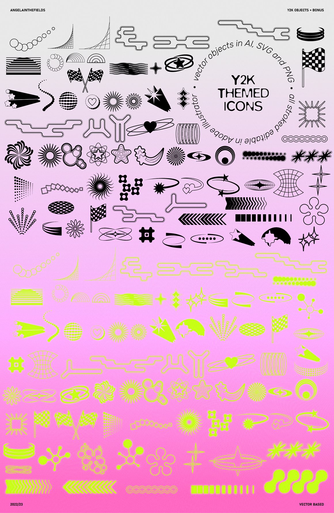 400多个90年代Y2K粉红少女心风格趣味贴纸几何拼贴画弥散光霓虹框架图标设计套装 400+ Y2K Elements + Bonus 图标素材 第3张-素材湾丨精选海外优质设计素材资源 400多个90年代Y2K粉红少女心风格趣味贴纸几何拼贴画弥散光霓虹框架图标设计套装 400+ Y2K Elements + Bonus 图标素材 sucaiwan.com