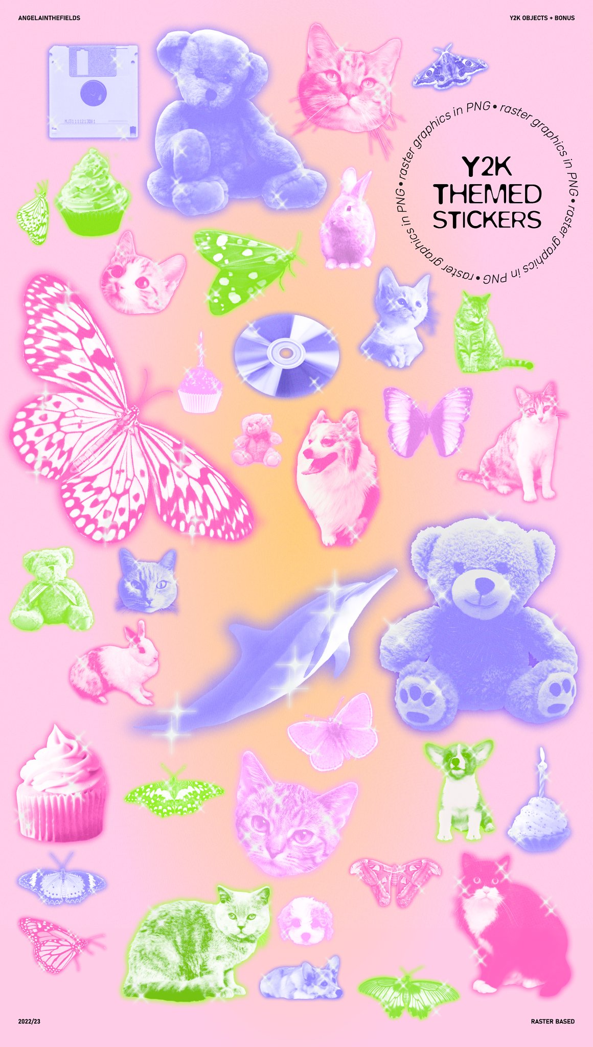 400多个90年代Y2K粉红少女心风格趣味贴纸几何拼贴画弥散光霓虹框架图标设计套装 400+ Y2K Elements + Bonus 图标素材 第4张-素材湾丨精选海外优质设计素材资源 400多个90年代Y2K粉红少女心风格趣味贴纸几何拼贴画弥散光霓虹框架图标设计套装 400+ Y2K Elements + Bonus 图标素材 sucaiwan.com