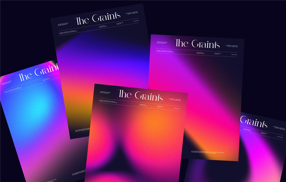 100个抽象酸性渐变弥散光模糊颗粒噪点纹理背景艺术图形设计素材包 The Graints 图片素材 第1张-素材湾丨精选海外优质设计素材资源 100个抽象酸性渐变弥散光模糊颗粒噪点纹理背景艺术图形设计素材包 The Graints 图片素材 sucaiwan.com