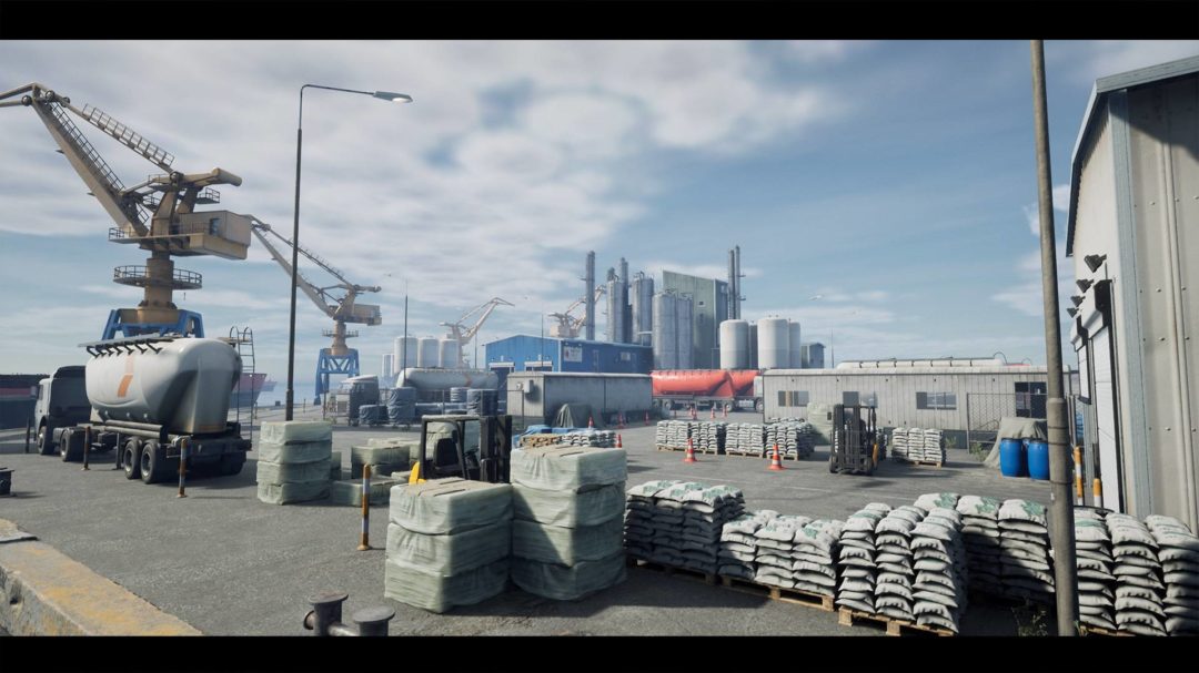 真实工业港口车辆船舶起重机场景UE模型素材 Unreal Engine – Port 样机素材 第1张-素材湾丨精选海外优质设计素材资源 真实工业港口车辆船舶起重机场景UE模型素材 Unreal Engine – Port 样机素材 sucaiwan.com