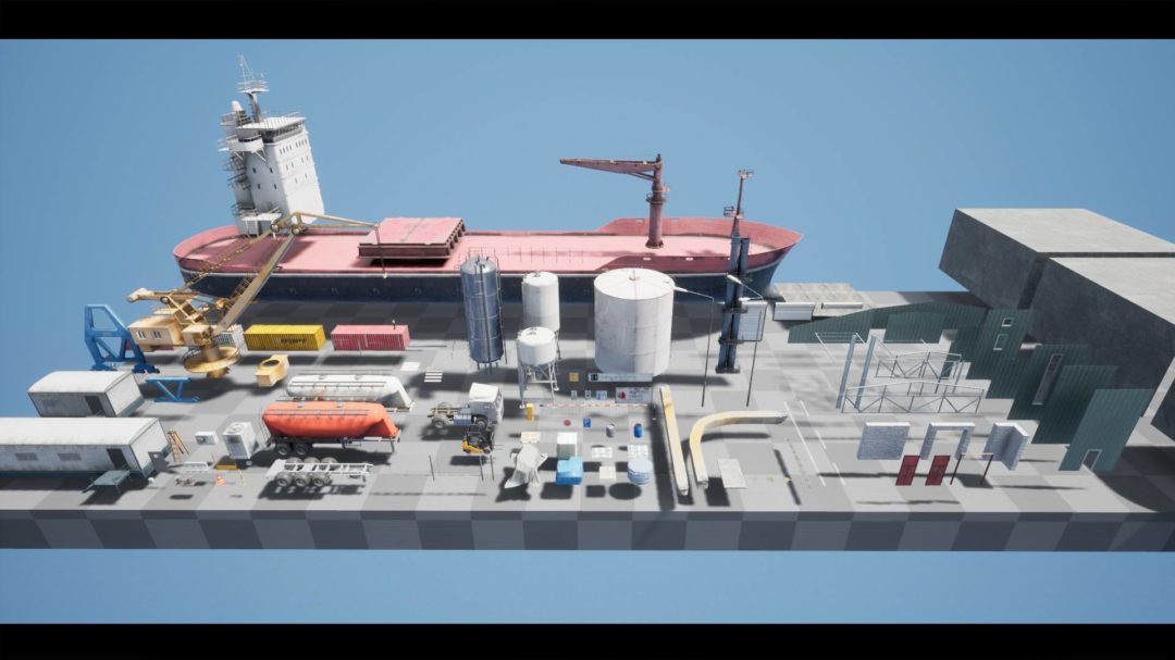 真实工业港口车辆船舶起重机场景UE模型素材 Unreal Engine – Port 样机素材 第14张-素材湾丨精选海外优质设计素材资源 真实工业港口车辆船舶起重机场景UE模型素材 Unreal Engine – Port 样机素材 sucaiwan.com