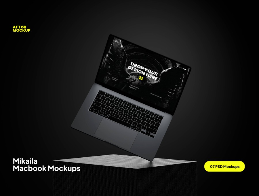 7款黑化风苹果MacBook笔记本电脑演示效果图Ps贴图样机模板素材 Mikaila Macbook Mockups 样机素材 第3张-素材湾丨精选海外优质设计素材资源 7款黑化风苹果MacBook笔记本电脑演示效果图Ps贴图样机模板素材 Mikaila Macbook Mockups 样机素材 sucaiwan.com