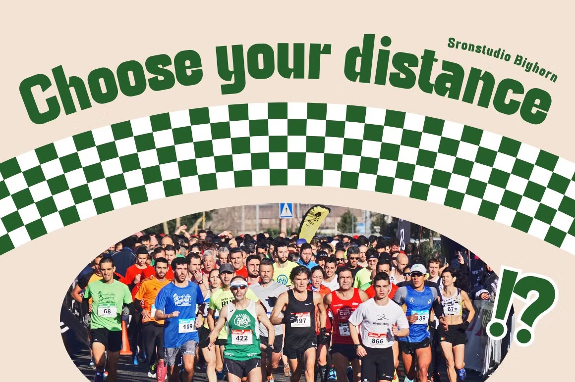 现代极简杂志海报包装徽标设计无衬线英文字体安装包 Bighorn – Bold Logo Font 设计素材 sucaiwan.com