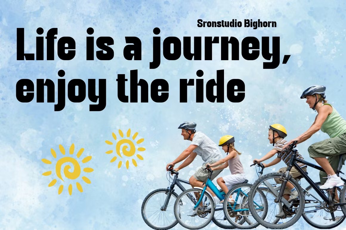 现代极简杂志海报包装徽标设计无衬线英文字体安装包 Bighorn – Bold Logo Font 设计素材 sucaiwan.com