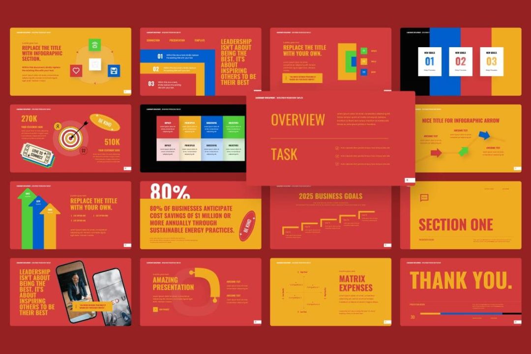 现代企业营销策划演示文稿设计ppt模版 Leadership Development PowerPoint 幻灯图表 sucaiwan.com