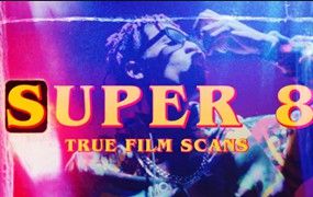 FCPX插件:复古怀旧氛围Super 8mm胶片帧电影效果边框遮罩叠加层转场效果