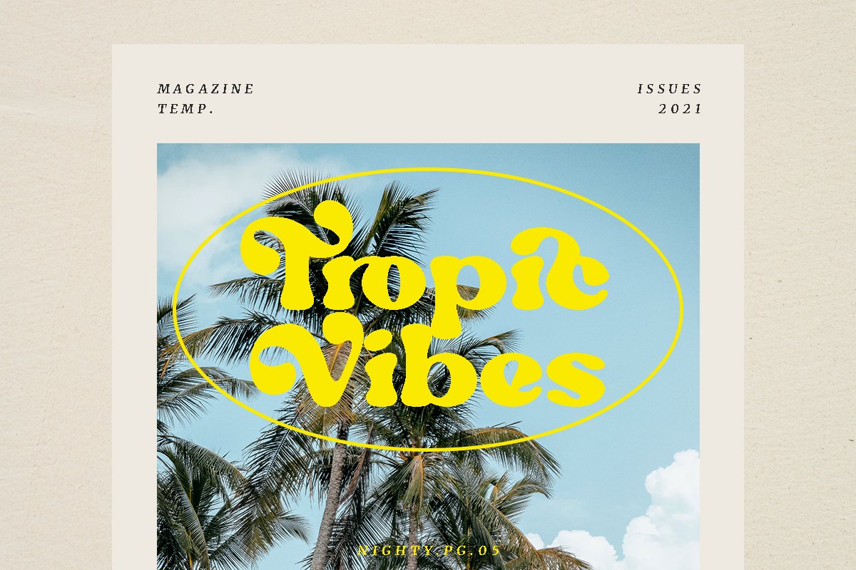 复古优雅杂志海报标题徽标Logo设计装饰英文字体素材 Nighty – Vintage Serif Typeface 设计素材 sucaiwan.com