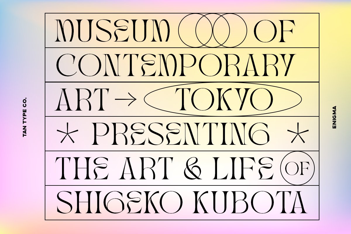 现代优雅逆反差古怪扭曲标题海报设计衬线英文字体下载 TAN Enigma – Elegant Display Serif 设计素材 第4张-素材湾丨精选海外优质设计素材资源 现代优雅逆反差古怪扭曲标题海报设计衬线英文字体下载 TAN Enigma – Elegant Display Serif 设计素材 sucaiwan.com