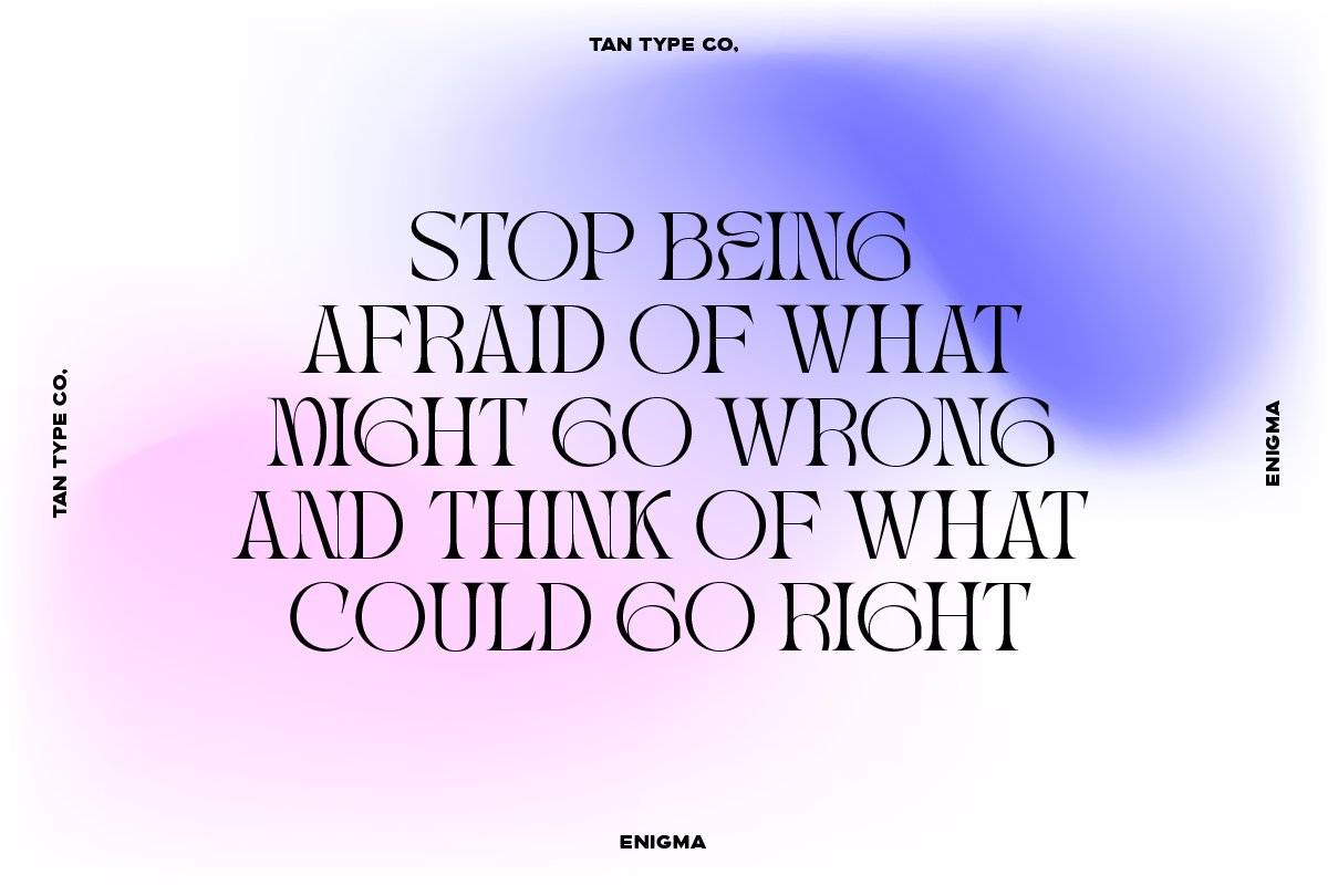 现代优雅逆反差古怪扭曲标题海报设计衬线英文字体下载 TAN Enigma – Elegant Display Serif 设计素材 第6张-素材湾丨精选海外优质设计素材资源 现代优雅逆反差古怪扭曲标题海报设计衬线英文字体下载 TAN Enigma – Elegant Display Serif 设计素材 sucaiwan.com