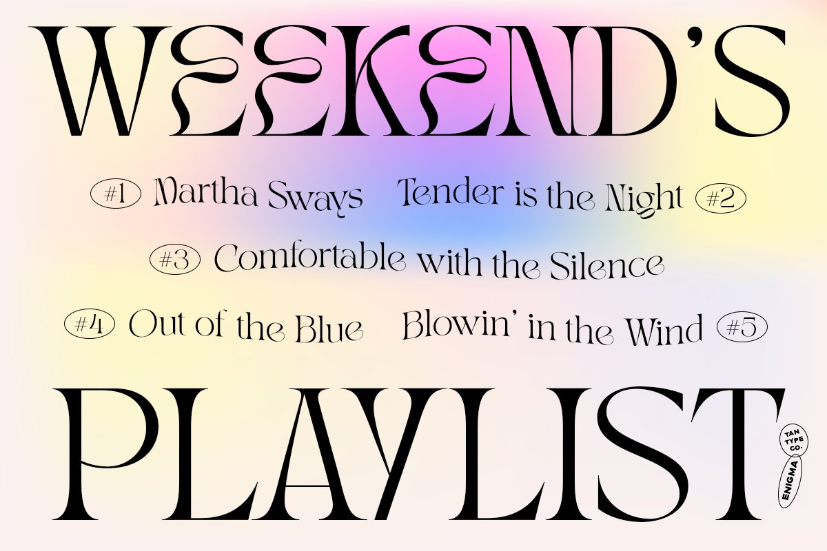 现代优雅逆反差古怪扭曲标题海报设计衬线英文字体下载 TAN Enigma – Elegant Display Serif 设计素材 第8张-素材湾丨精选海外优质设计素材资源 现代优雅逆反差古怪扭曲标题海报设计衬线英文字体下载 TAN Enigma – Elegant Display Serif 设计素材 sucaiwan.com