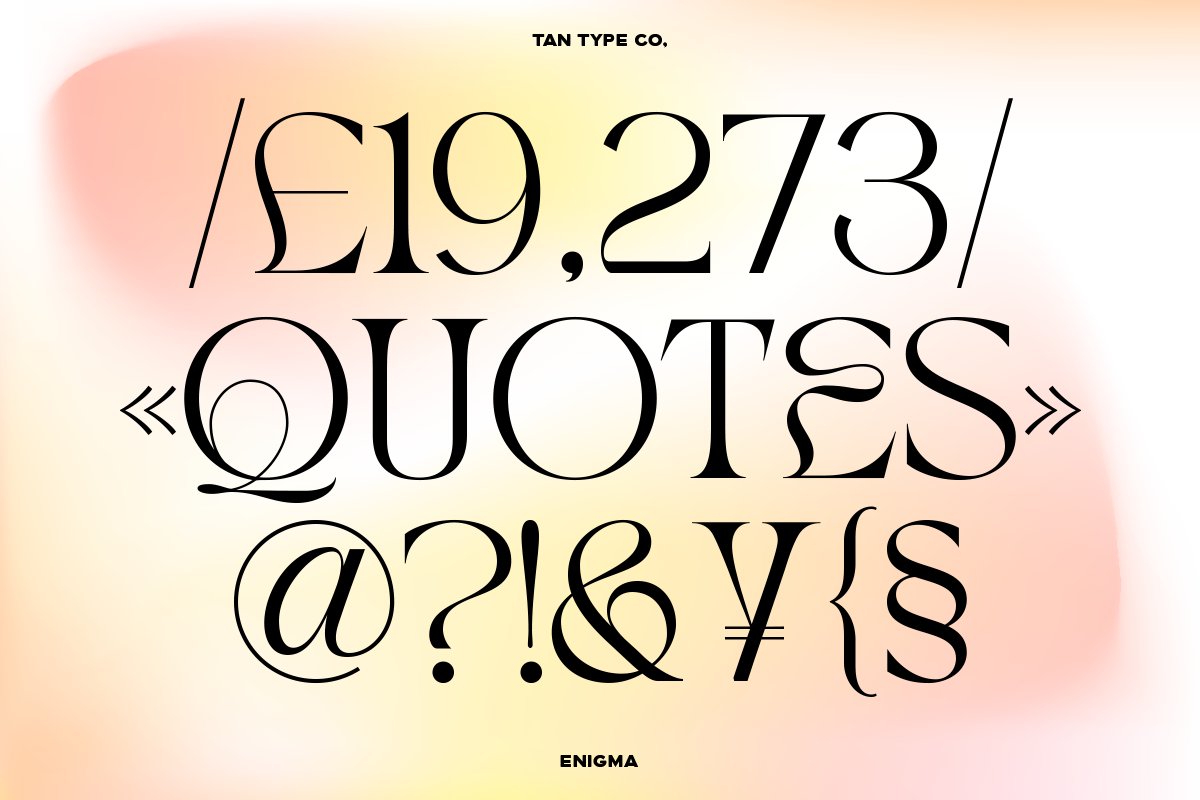 现代优雅逆反差古怪扭曲标题海报设计衬线英文字体下载 TAN Enigma – Elegant Display Serif 设计素材 第15张-素材湾丨精选海外优质设计素材资源 现代优雅逆反差古怪扭曲标题海报设计衬线英文字体下载 TAN Enigma – Elegant Display Serif 设计素材 sucaiwan.com