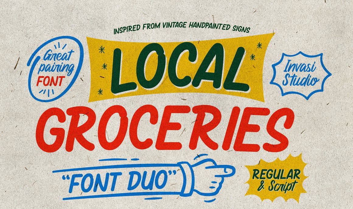 英文字体:70年代美式复古杂货店手绘牛皮纸质LOGO品牌包装英文字体 Local-Groceries 设计素材 第1张-素材湾丨精选海外优质设计素材资源 英文字体:70年代美式复古杂货店手绘牛皮纸质LOGO品牌包装英文字体 Local-Groceries 设计素材 sucaiwan.com